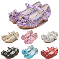 Princess Party Dress Up High Heels Shoes for Girls Kids Cosplay Wednesday Adams Black Sandals Pageant Graduation Ceremony Shoe 1