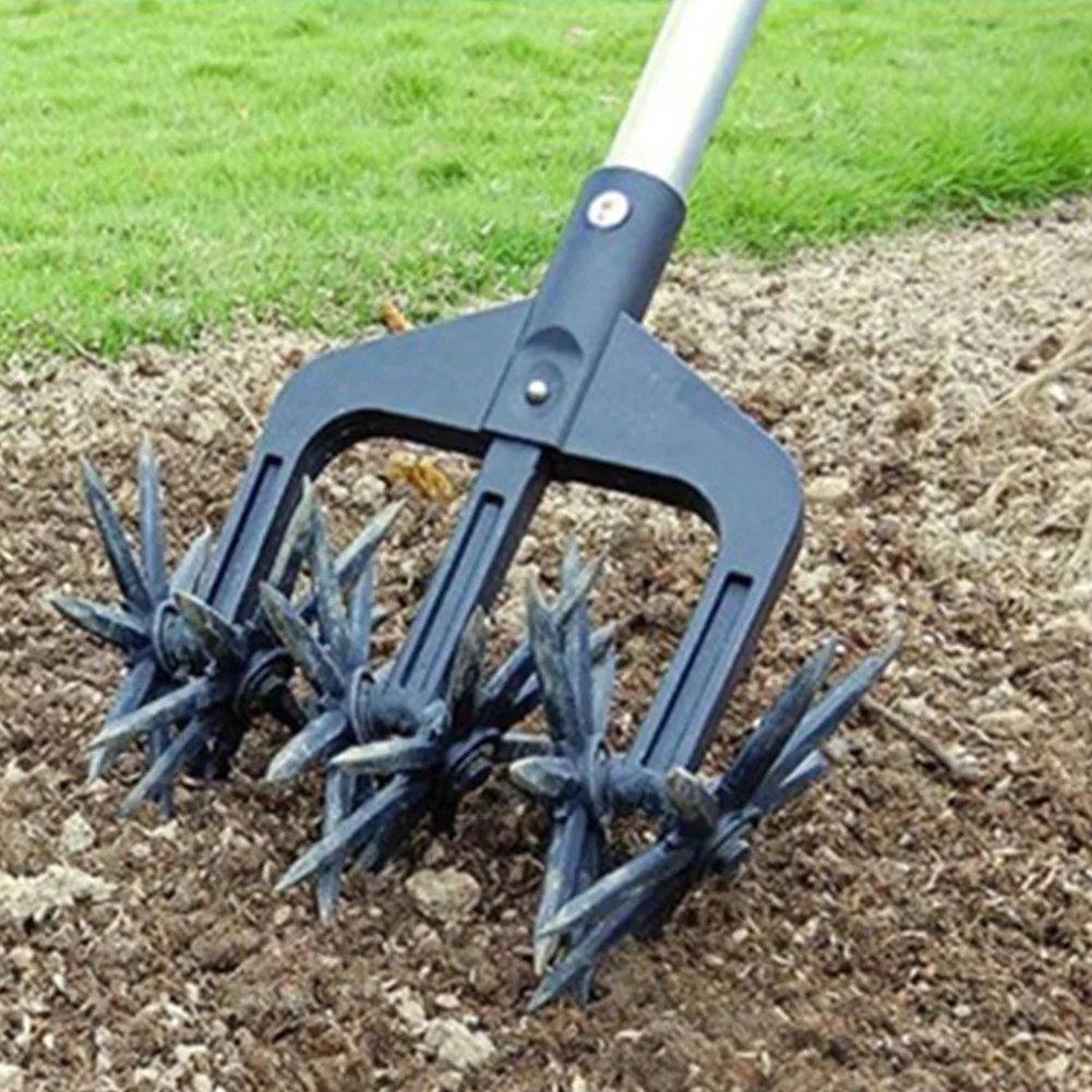 Gasoline Tiller Cultivator 2 in 1 Garden Aerator Soil Scarifier Ventilated Scarifier Rotary Tiller Garden Lawn Ripper Lawn Rotary Cultivator Tool