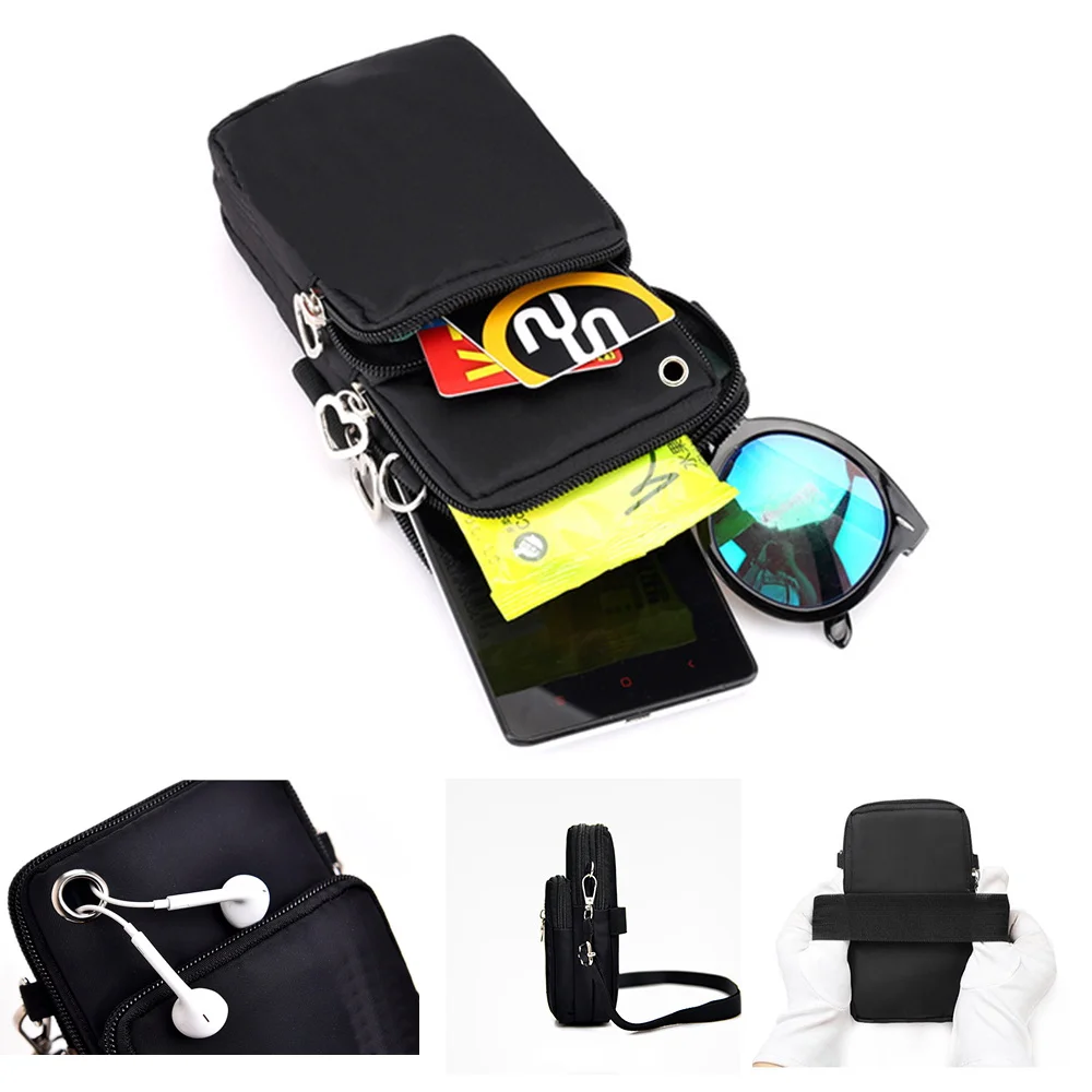 Waterproof Mobile Phone Bag for Iphone/huawei/xiaomi/samsung Universal Pink Flower 26 Letters Cell Phone Case Women Wrist Pack