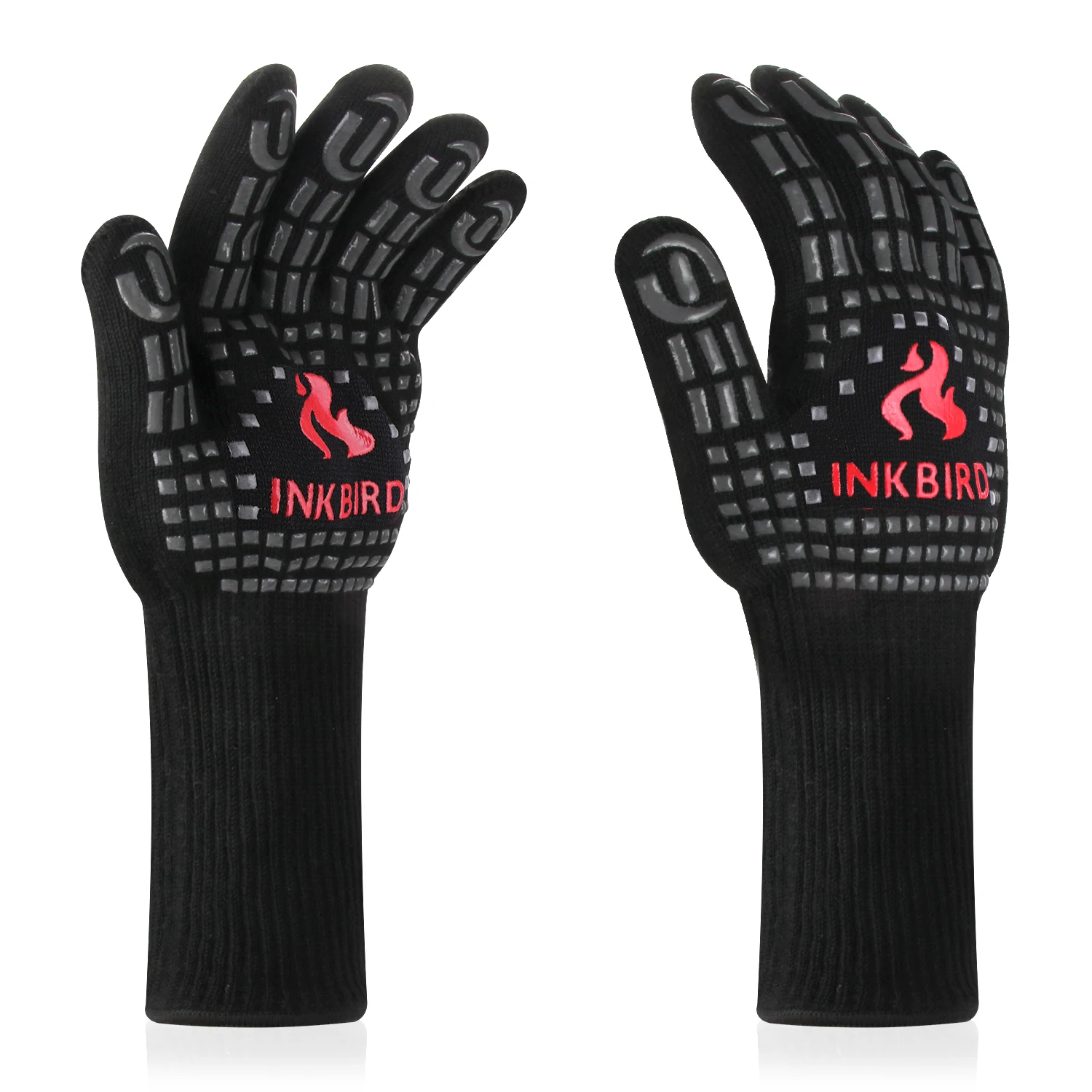 INKBIRD BBQ Gloves 800℃ High Temperature Resistance Barbecue Gloves Indoor Outdoor Household Non-Slip Microwave