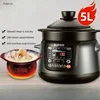 Electric Stew Pot. Household. Intelligent Automatic. Soup Electric Casserole. Purple Sand Ceramic Pot. 3L/4L/5L. Slow Cooker. 1