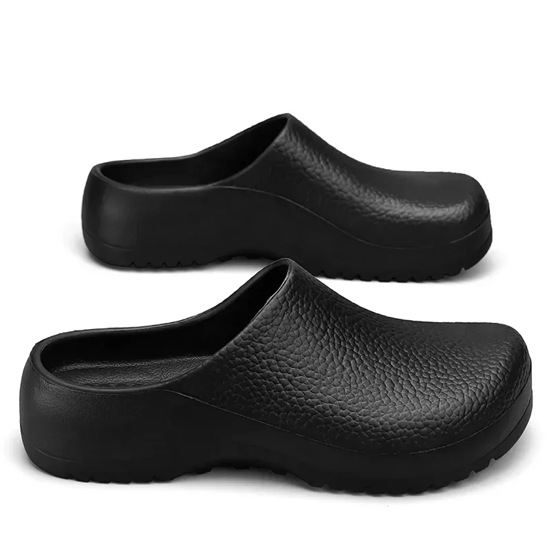 Shevalues Men Eva Clogs Men Chef Shoes Non-slip Kitchen Shoes Work Shoes Oil-proof Waterproof and Wear-resistant Rubber Shoes