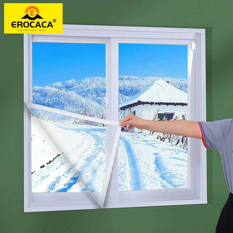 

Window Insulation Film Winter Indoor Windproof Warm Self-Adhesive For Energy Saving Crystal Clear Soft Glass Shrink Heat Film