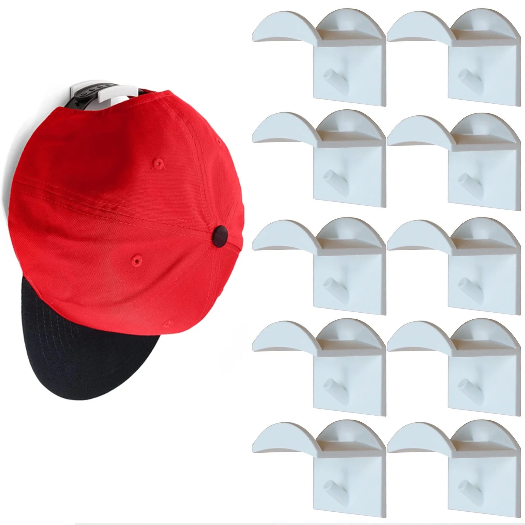 10Pcs Sticky Wall Mount Hook Holder for 