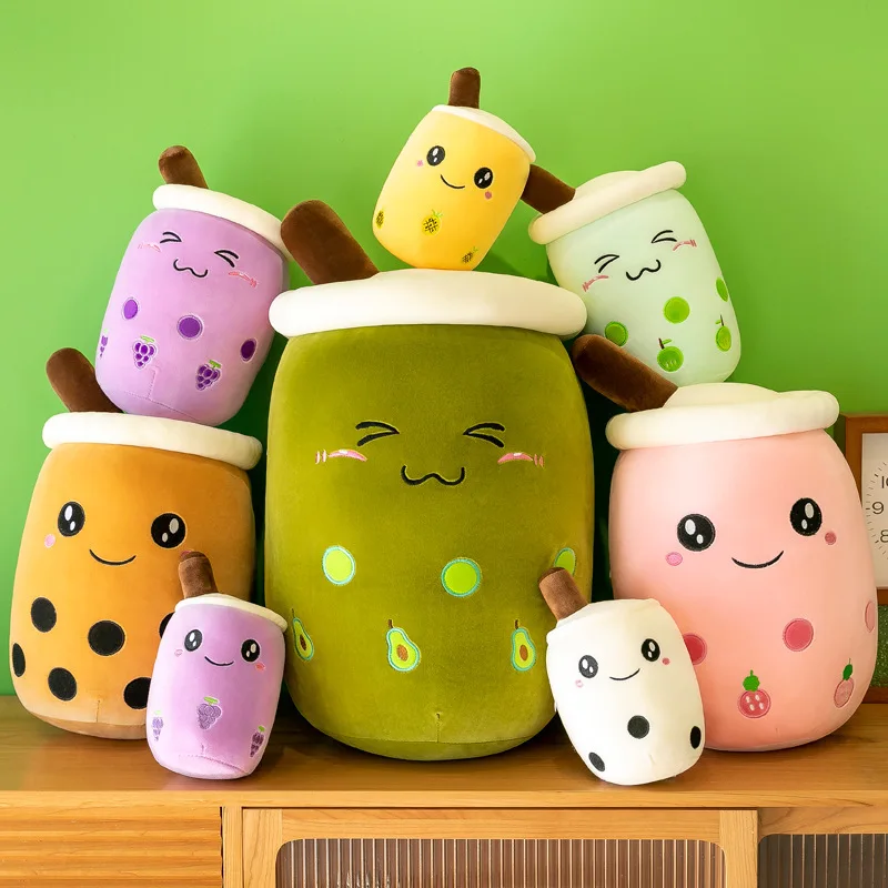 Bubble Tea Cup Plush Toys Kawaii Fruit Milk Tea Design Kids Stuffed Doll Soft Pillow Cushion Birthday Gift for Girl Friend - Image 2