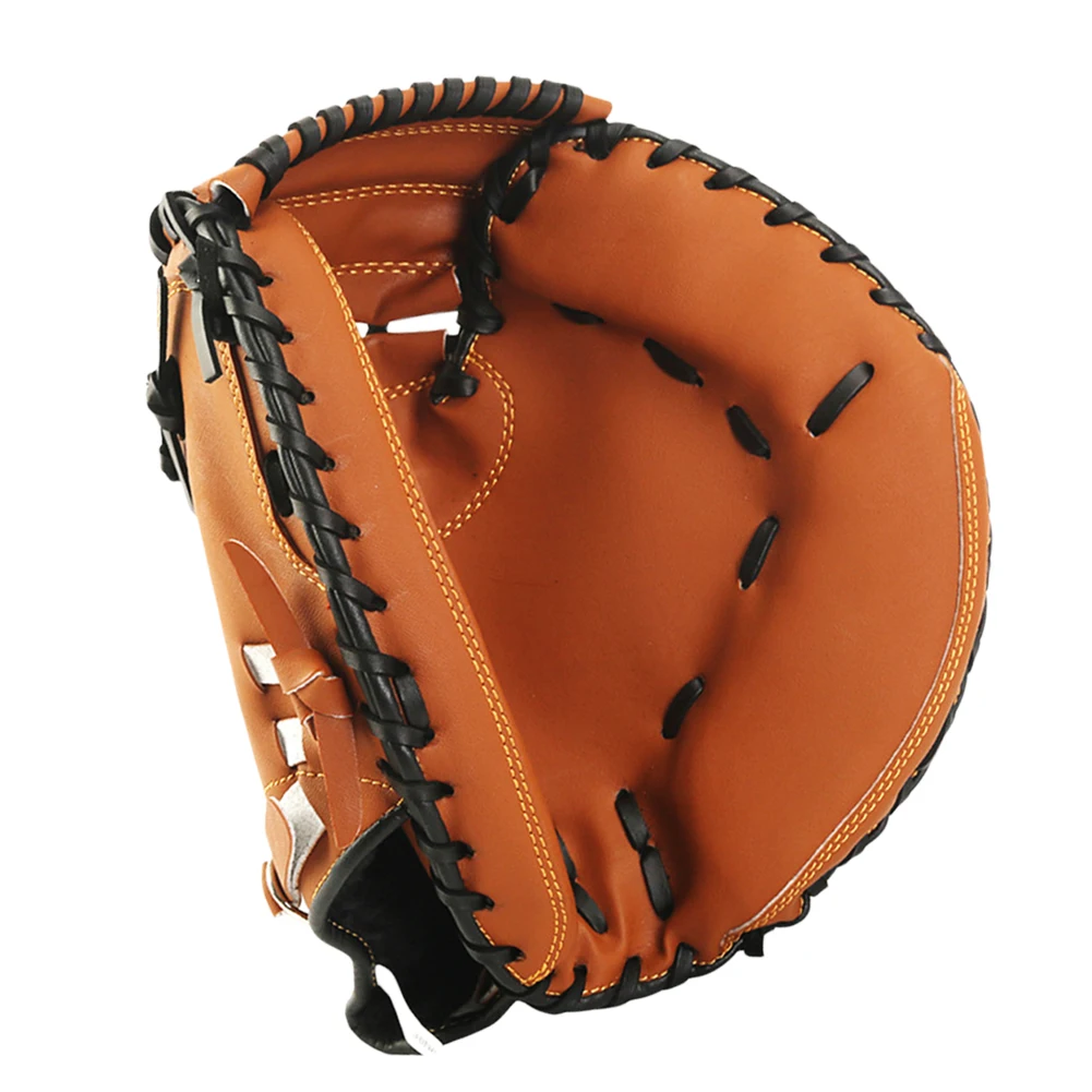Baseball Glove PU Leather Baseball Mitt Wear-resistant Fielding Glove Beginner Play Training for Youth Adults Practice