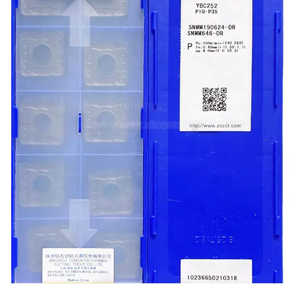 

ZCC CnC Inserts 10pcs/lot SNMM YBC252 SNMM190624-DR YBC152 Lathe Cutting Tools Coated Cemented Carbide Turning