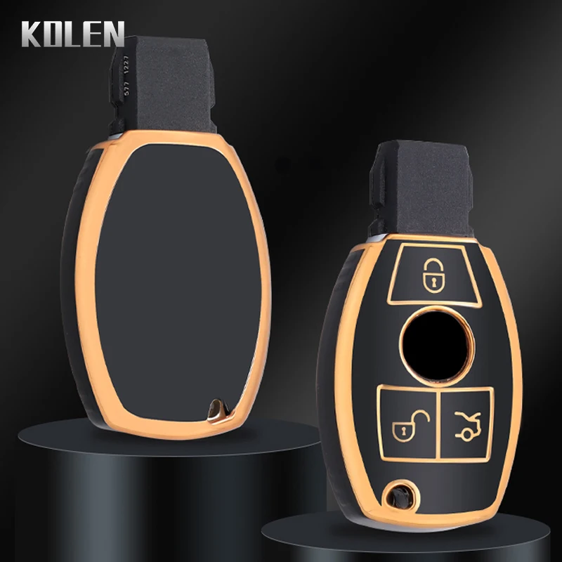 Key Case Key Case Cover Car Key Shell Remote Control Case Cover Fashion TPU Car Remote Key Case Cover Shell Fob For Mercedes Benz A C E S G Class GLA CLA GLK GLC W204 W463 W176 W251 W205 AMG