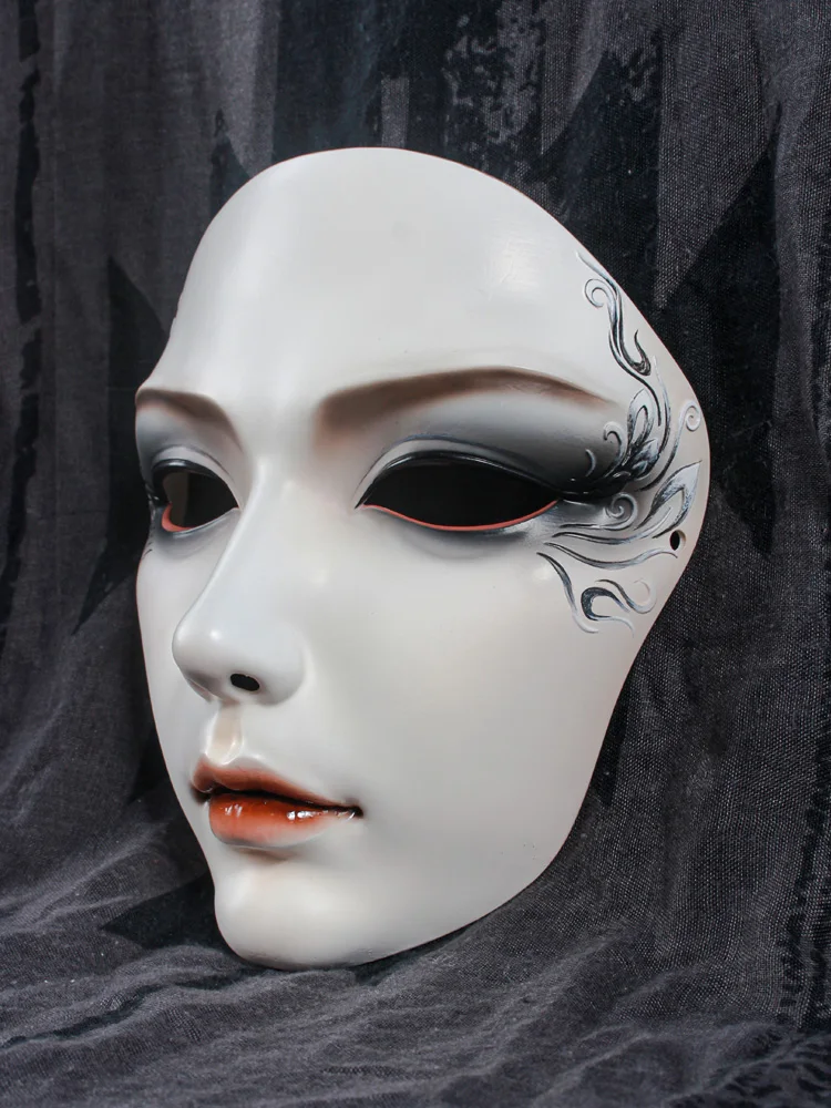 

Chinese Style Original Hand-Painted Hanfu Full Face Mask Boys Accessories Mask Party Ball Mysterious Dress up