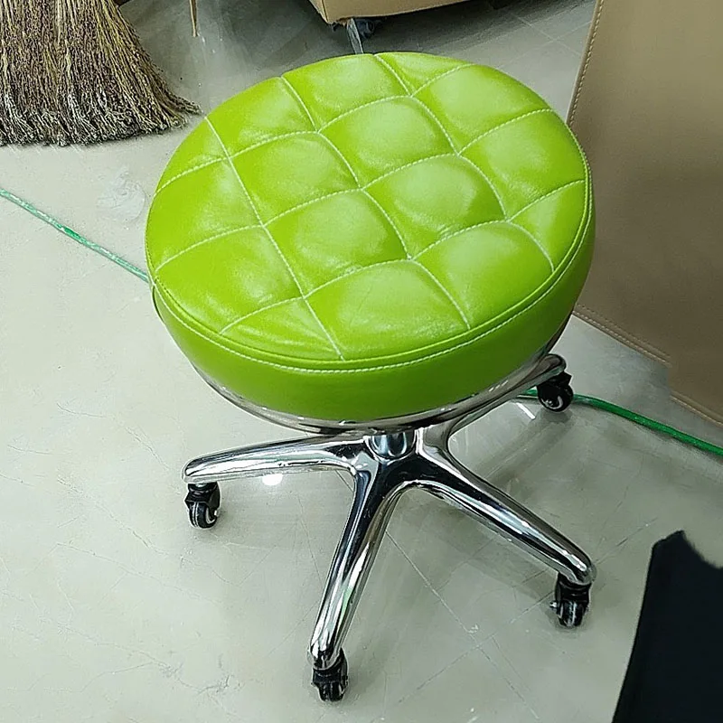 Hairdressing Chair Hair Salon Barber Chairs With Wheels Esthetician Beauty Makeup Lifting Rotating Round Stool Office Furniture