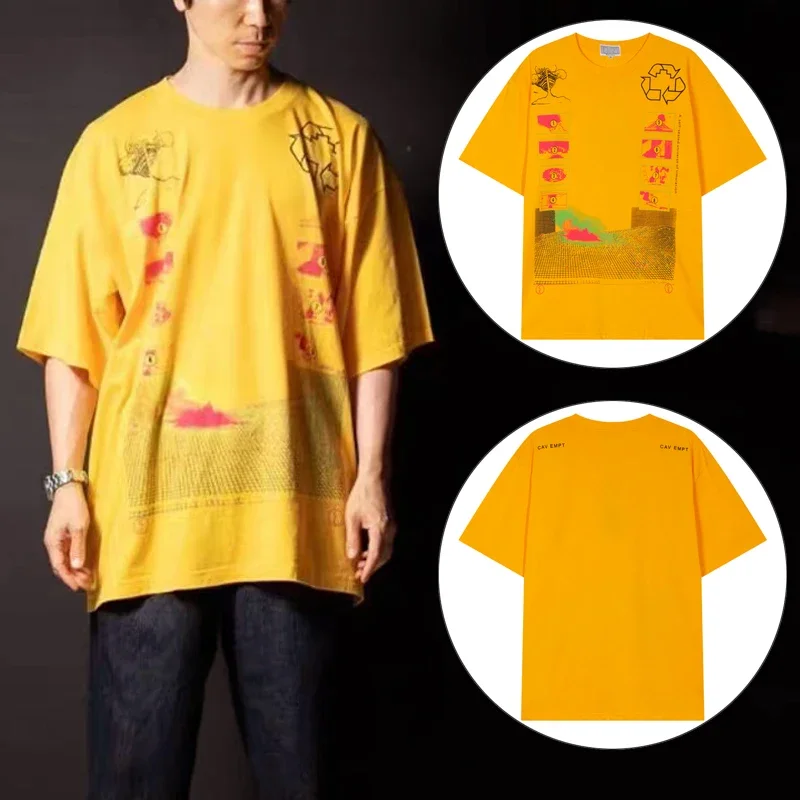 

CAVEMPT Oversized T Shirt for Men Clothg Womens Koszulki Meskie Oversize Hombre Tops Camisetas De Hombre Tees