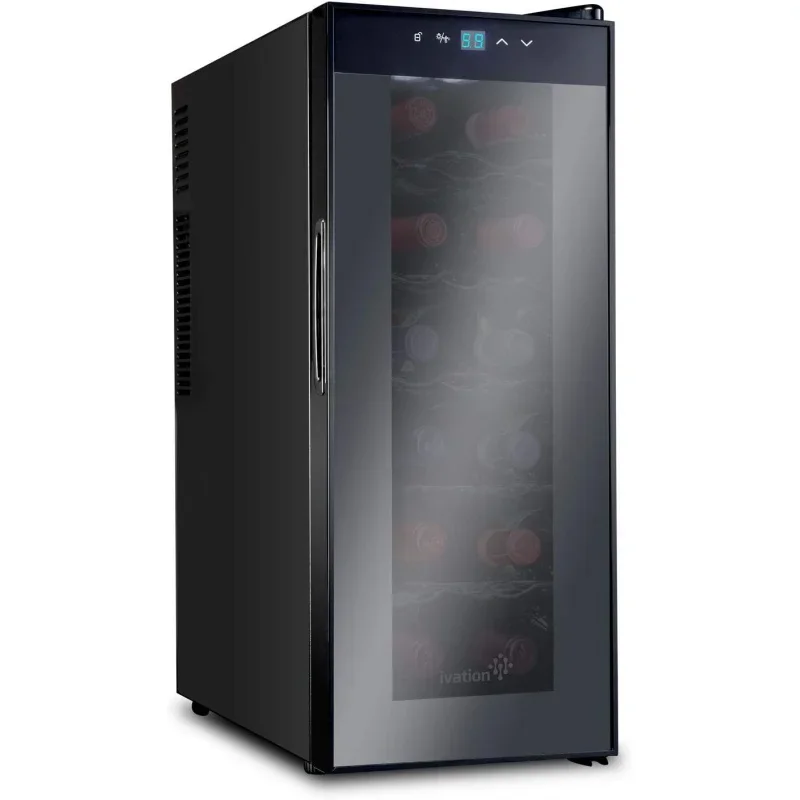 

Ivation 12 Bottle Red And White Wine Thermoelectric Wine Cooler/Chiller Counter Top Wine Cellar with Digital Temperature Display