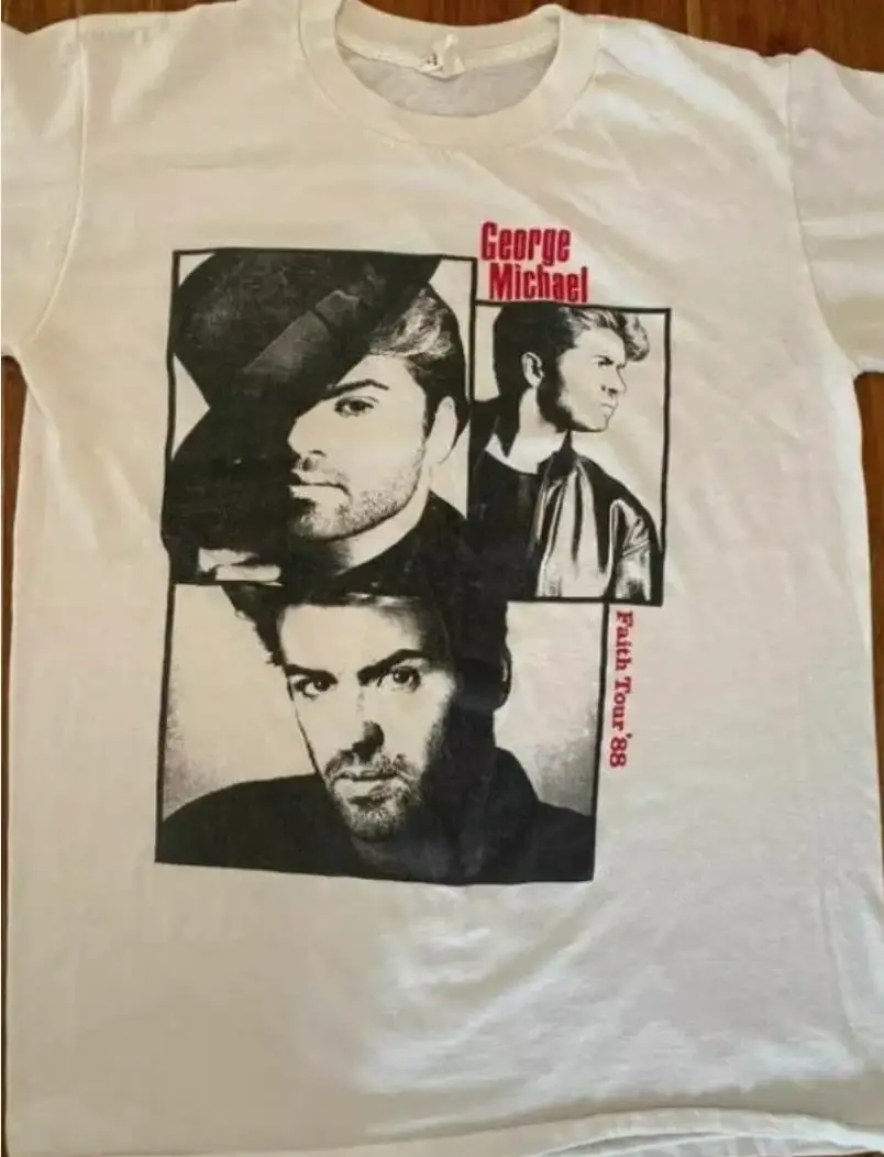 

George Michael Vtg classic T shirt white Cotton Tee