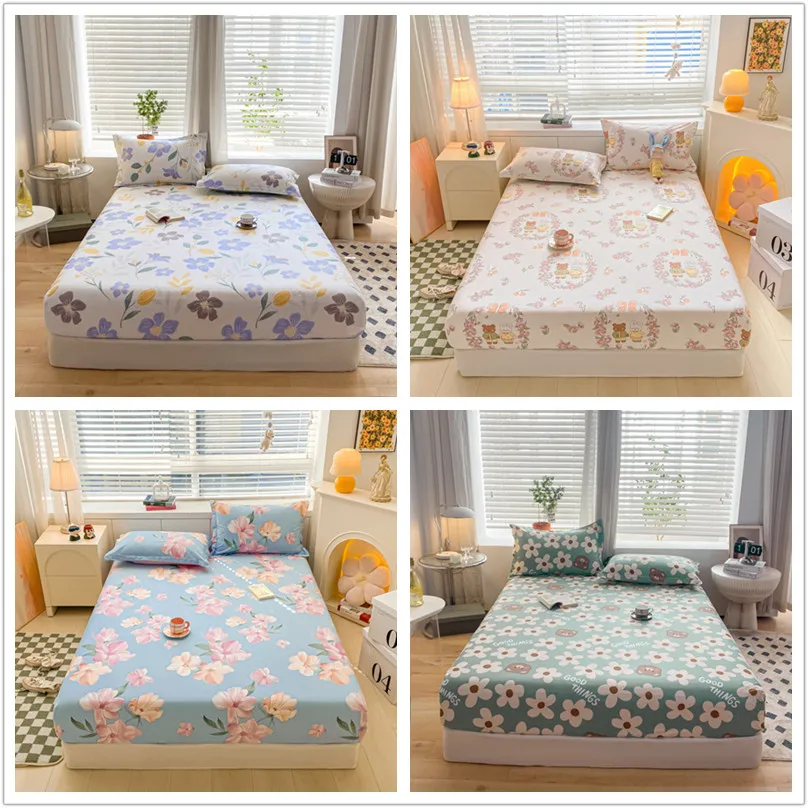 Bonenjoy100CottonFittedSheetCartoonBedSheetforDoubleBed