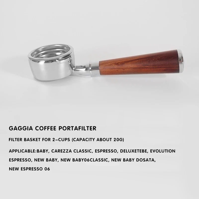 Premium Bottomless Portafilter with Solid Wood Handle