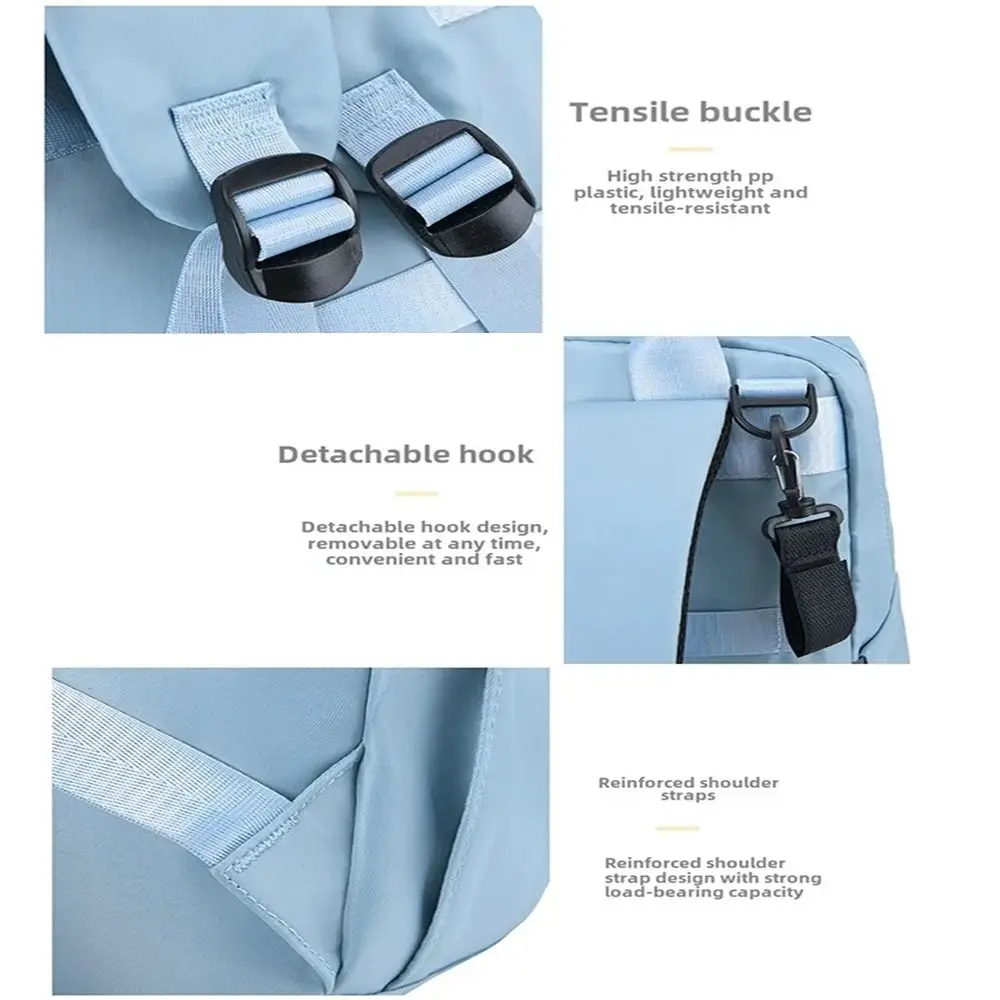 5Pcs/Set Large Capacity Baby Bag for Mom Changing Pad Multifunctional Newborn Accessories Bag Fashion Independent Bottle Pouch