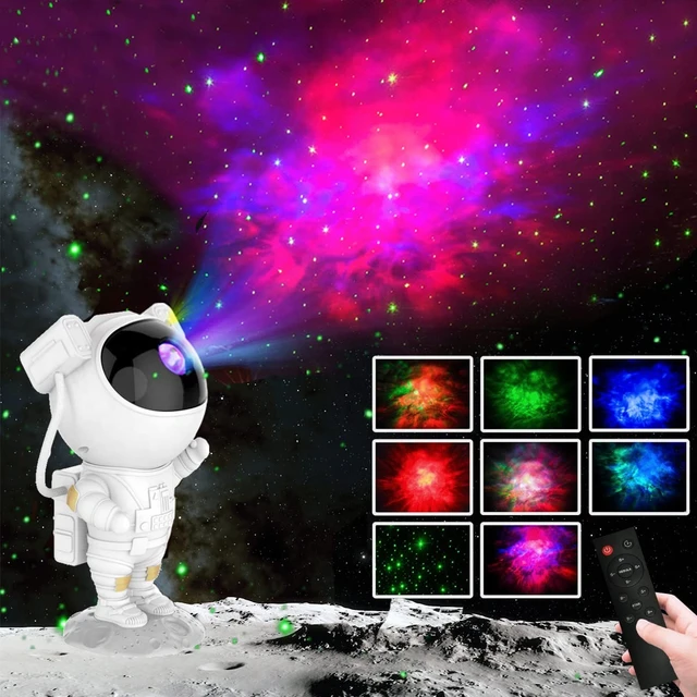 Proyector De Estrellas Para Niños Y Adultos, Luz Nocturna Con Control  Remoto, Diseño Ajustable De 360 °, Iluminación De Galaxia Nebulosa De  Astronauta - Luces Nocturnas - AliExpress