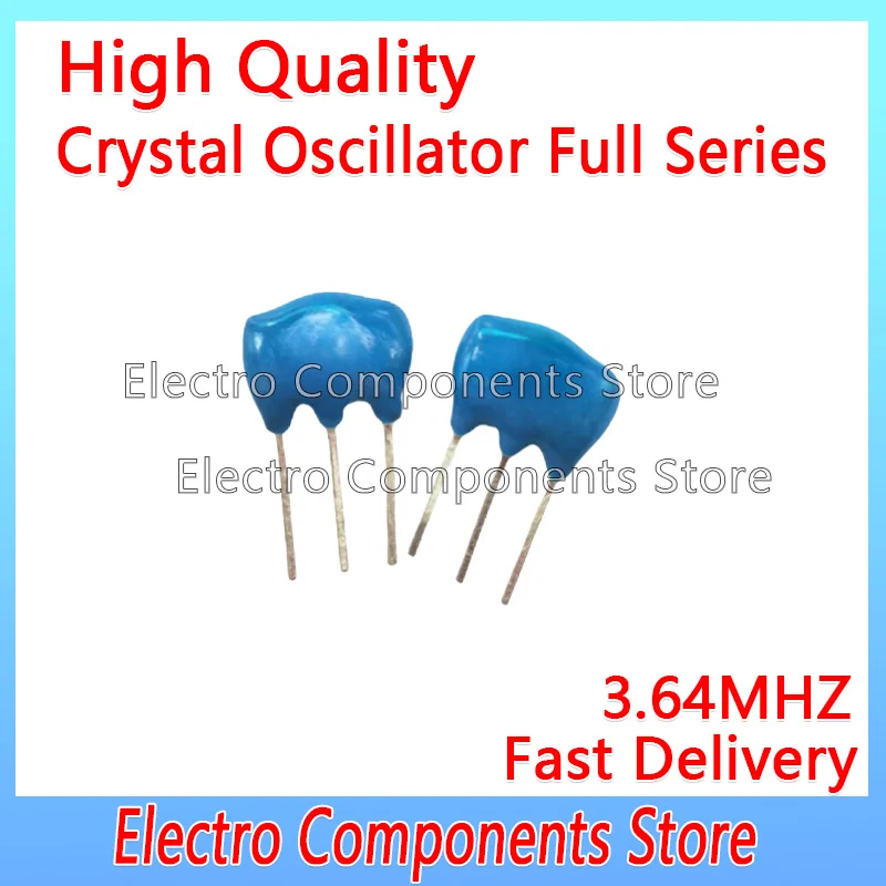 10PCS/Lot ZTT3.64M 3Pin Throught Hole Ceramic Resonator ZTT3.64MG Ceramic Crystal Oscillator 3.64MHZ 3P