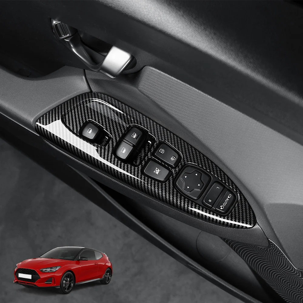 

Window Glass Lift Button Switch Cover Door Armrest Trim Panel For Hyundai Veloster JS 2019 2020 2021 2022 Left Hand Drive