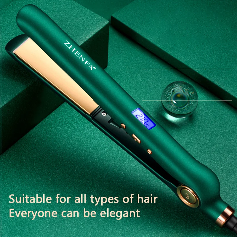 2 In 1 Hair Straightener Flat Ceramic Fast Heat Iron Stylish Curler Care Styling Tool Bangs |