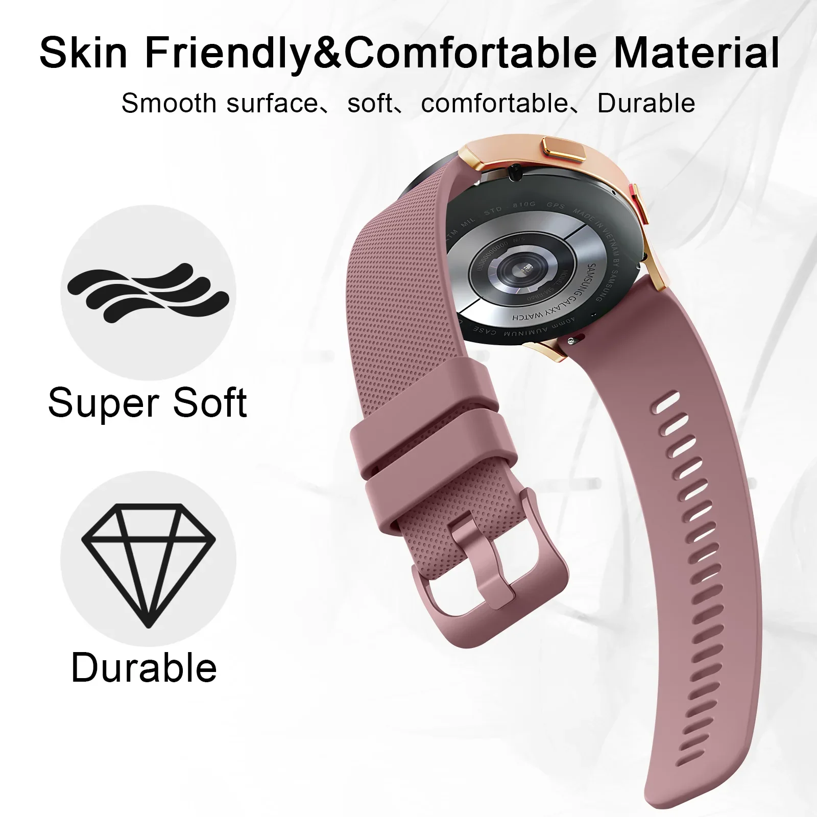 Premium Silicone Watch Strap - 20mm/22mm - Universal Fit