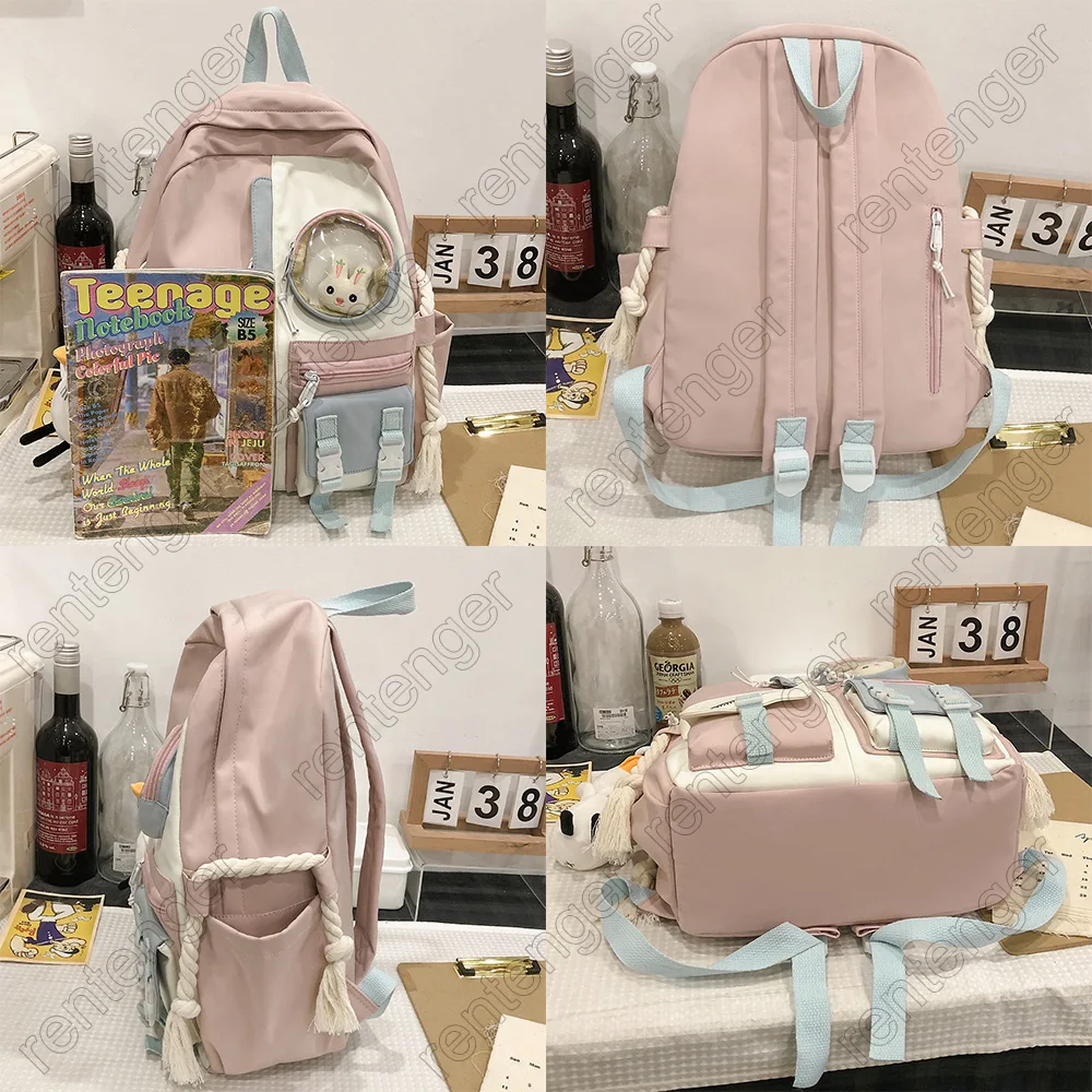 Female Cute Transparent Bags Book Kawaii Girl Backpack Student College Women School Bag Fashion Ladies Waterproof Backpack Clear