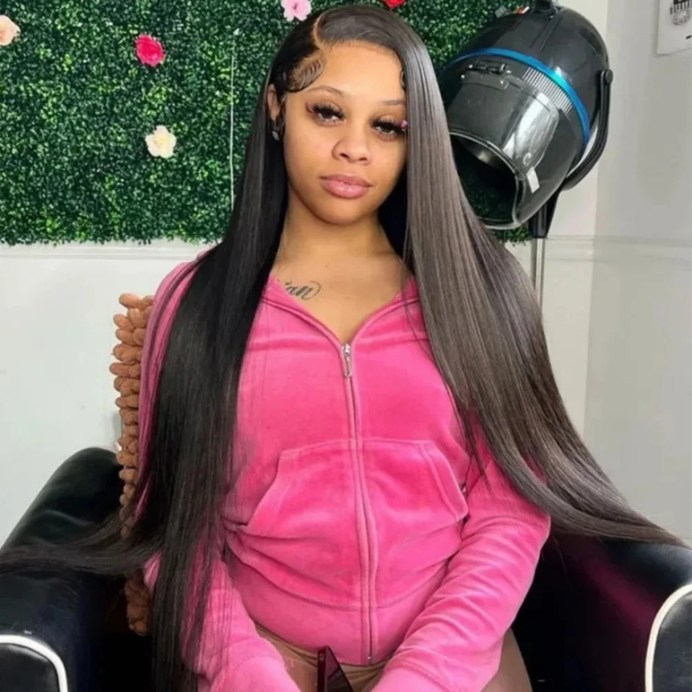 13x6 13x4 Straight 250% Density Hd Transparent Lace Frontal Wig Brazilian 20 42 Inch Lace Front Human Hair Wigs For Black Women 1