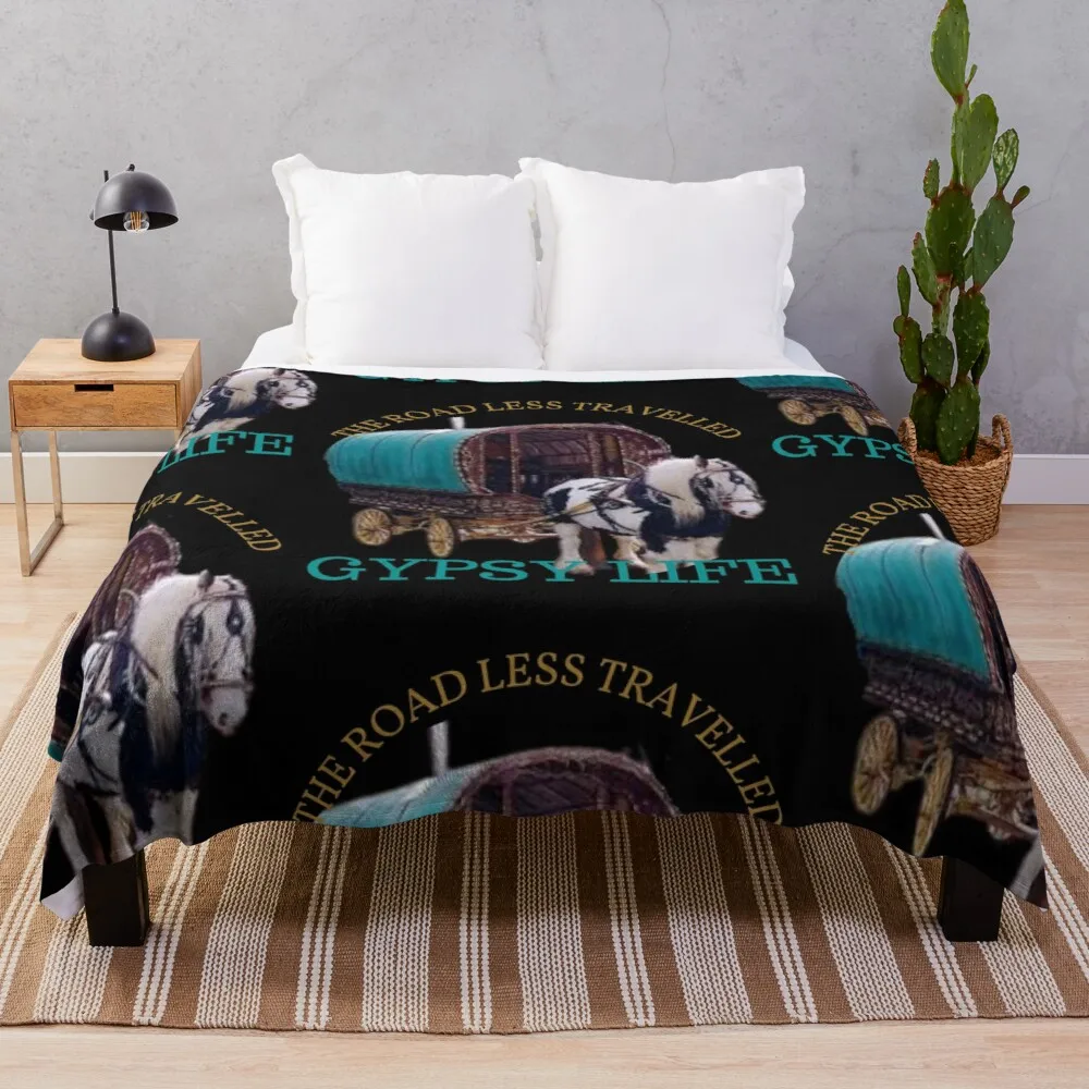 

GYPSY CARAVAN , Throw Blanket Giant Sofa Blanket Nap Blanket