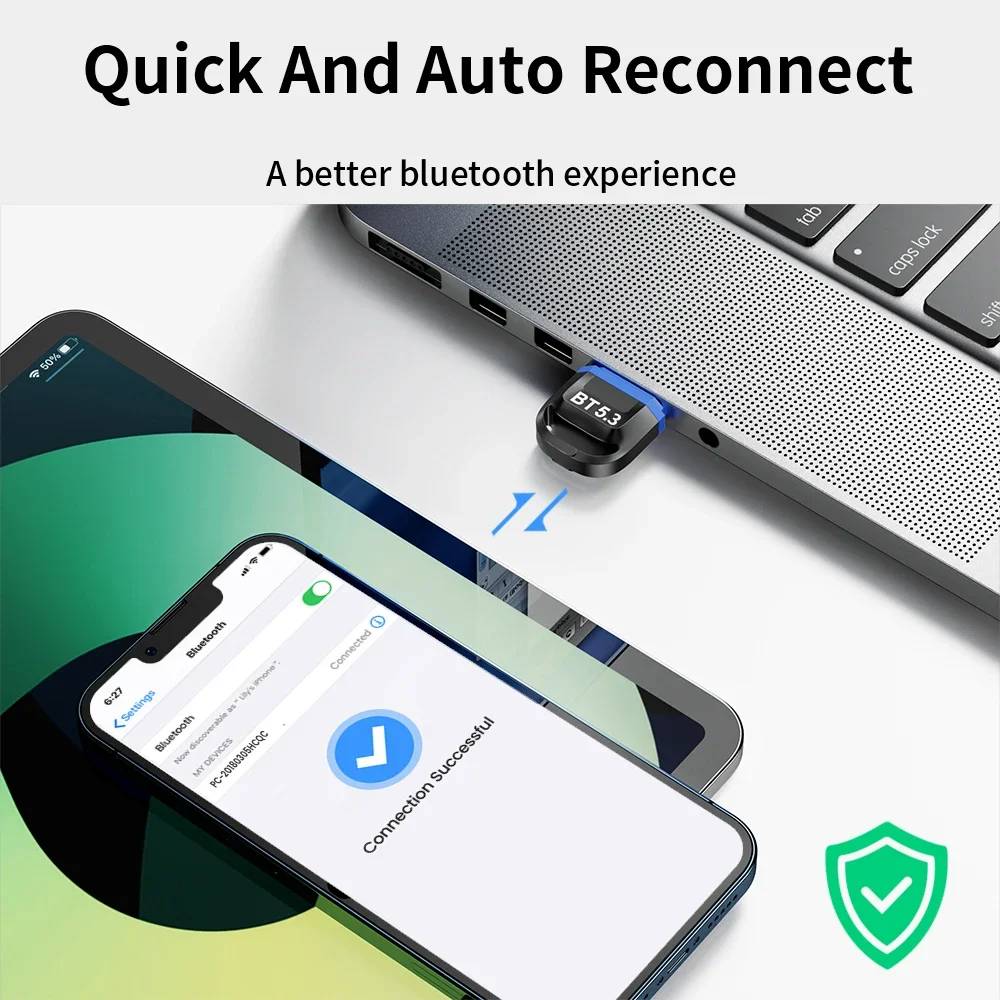 USB Bluetooth Adapter 5.3 5.1 For Wireless Speaker Audio Mouse Bluetooth Dongle USB Adapter 5.0 Receiver Transmitter
