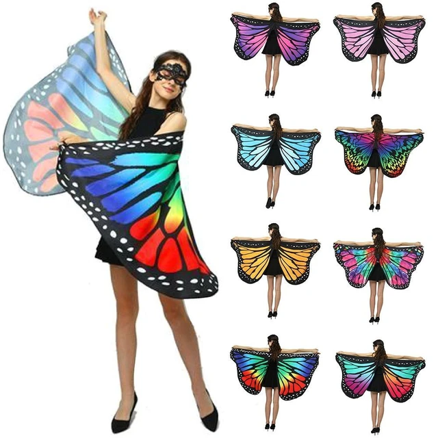 Cape de costume de papillon pour femme, Ailes Papillon Deguisement