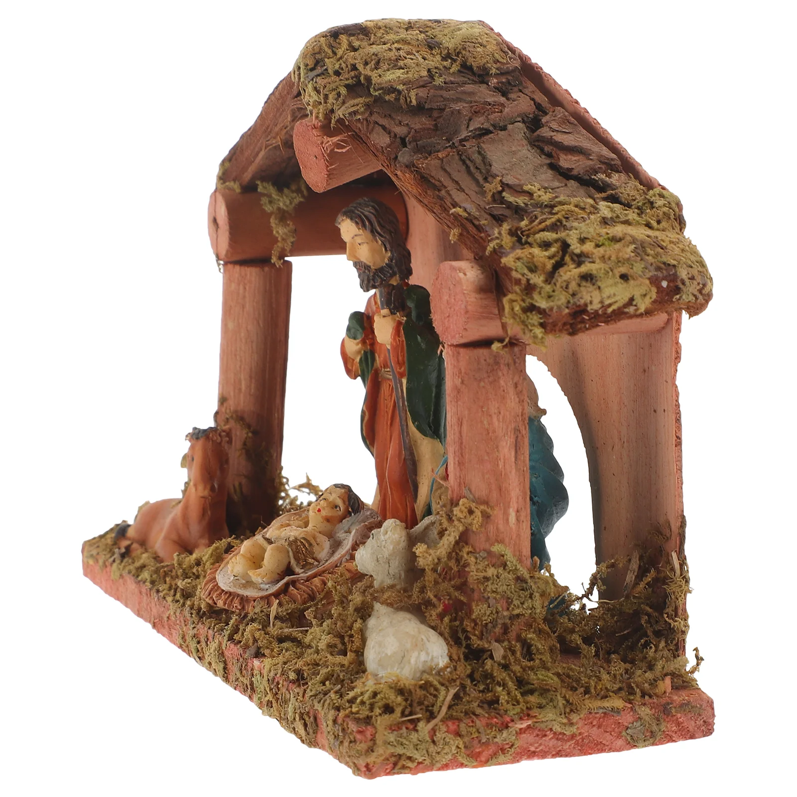 

Desktop Jesus Nativity Ornament Novelty Birth of Jesus Craft Resin Jesus Adorn for Home