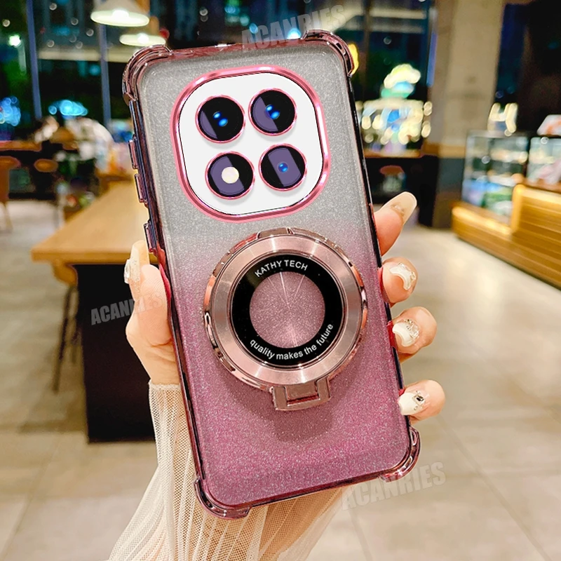 Luxury Plating Shockproof Silicone Stand Case with Holder