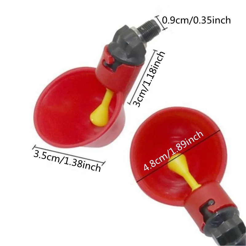 Poultry Drinking Cups Poultry Water Dispenser Poultry Feeder Poultry Waterer 5/10/20PCS Chicken Drinking Cup Automatic Drinker Chicken Feeder Plastic Poultry Waterer Drinking Water Feeder Chicks Duck Goose
