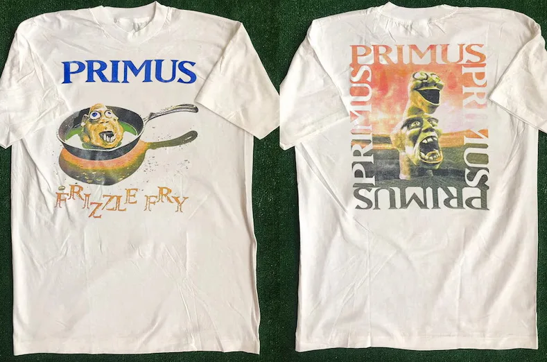 

Футболка с изображением примуса фризла фри 1990, футболка с изображением альбома примуса 1990