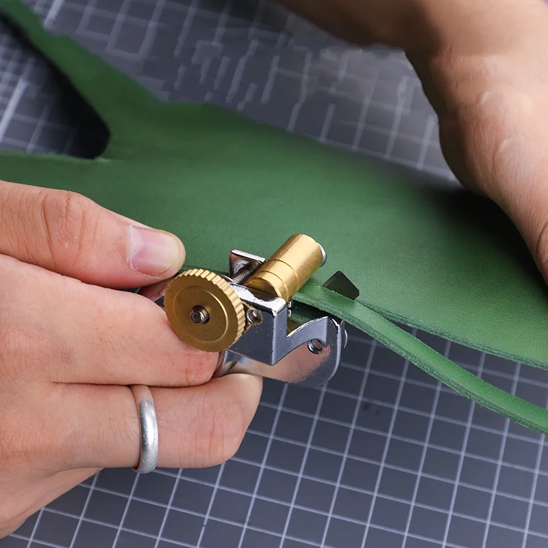 RingTypeLeatherStripCutterLeatherEdgeProcessingToolDIYLeathercraftMakeNarrowLeather