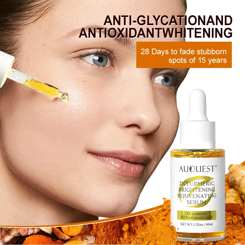 Turmeric Face Serum Nourish Smooth Hyaluronic Acid Pore Shrink Vitamin C brighten Facial Serum Korean Cosmetics Skin Care Beauty бокс с восстанавливающей сывороткой и аксессуарами pro box liding nourish serum