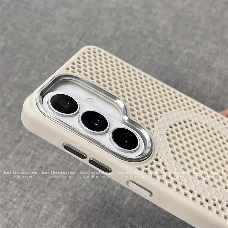 MagSafe-Compatible Magnetic Cooling Honeycomb Mesh Protective Phone Case