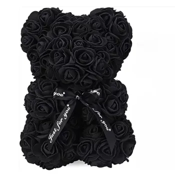 Artificial Flower Eternal Rose Teddy Bear for Mom Mother's Day Birthday Valentine's Day Anniversary Gifts & Decor Miniatures 6