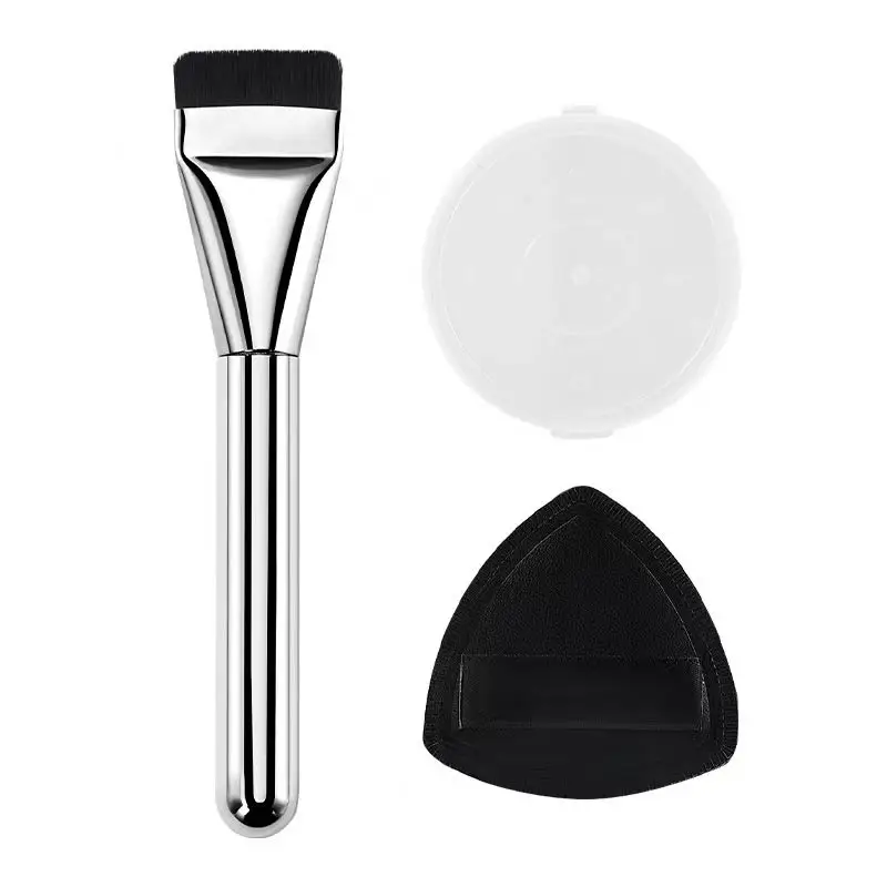 2PCS ultra-thin foundation make-up makeup brush and black air cushion makeup sponge set lightweight facial contour brush 4