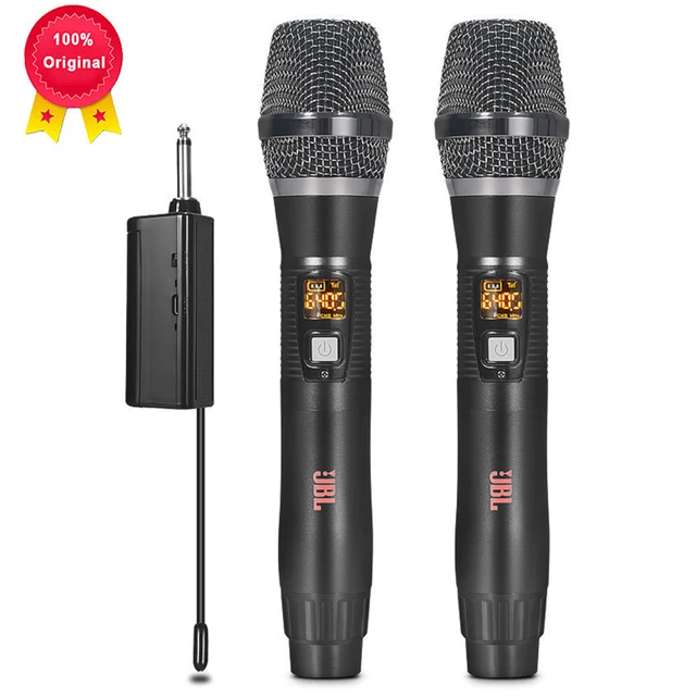 For JBL Microphone 1to2 Karaoke Outdoor Handheld Wireless Ktv Singing Home  Moving Condenser Studio Karaoke Microphone Original - AliExpress