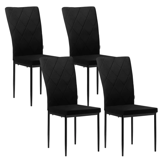 WOLTU 4PCS/SET Dining Chairs Kitchen Chairs with High Backrest Upholstered Chair Metal Legs for Kitchen Dining Room Wedding - Image 2