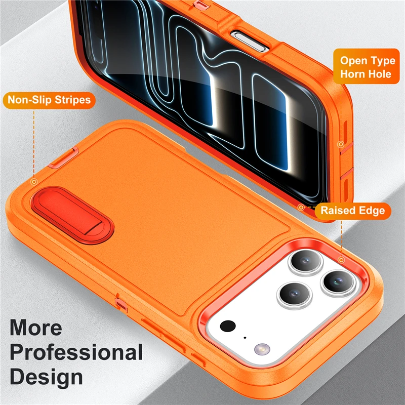 Defender Shockproof Invisible Bracket Armor Matte Case Accessories