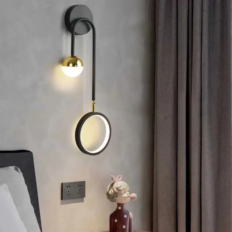 

Indoor Nordic Creative Decoration Light Modern Bedroom Bedside Wall Lamp Nordic Living Room Aisle Corridor Background Wall Lamp
