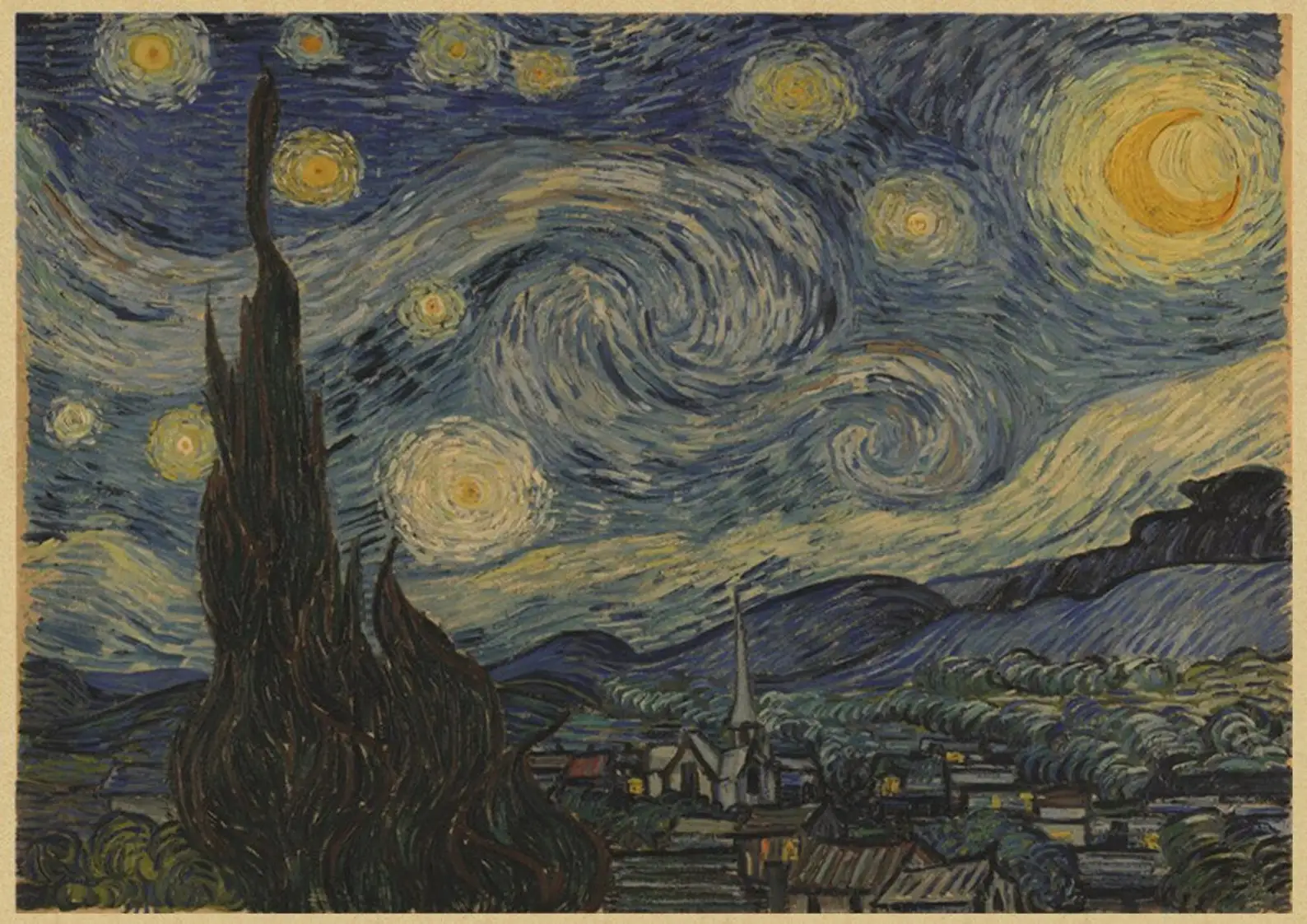 Leonardo Da Vinci & Vincent van Gogh Aesthetic Canvas Poster Wall Art