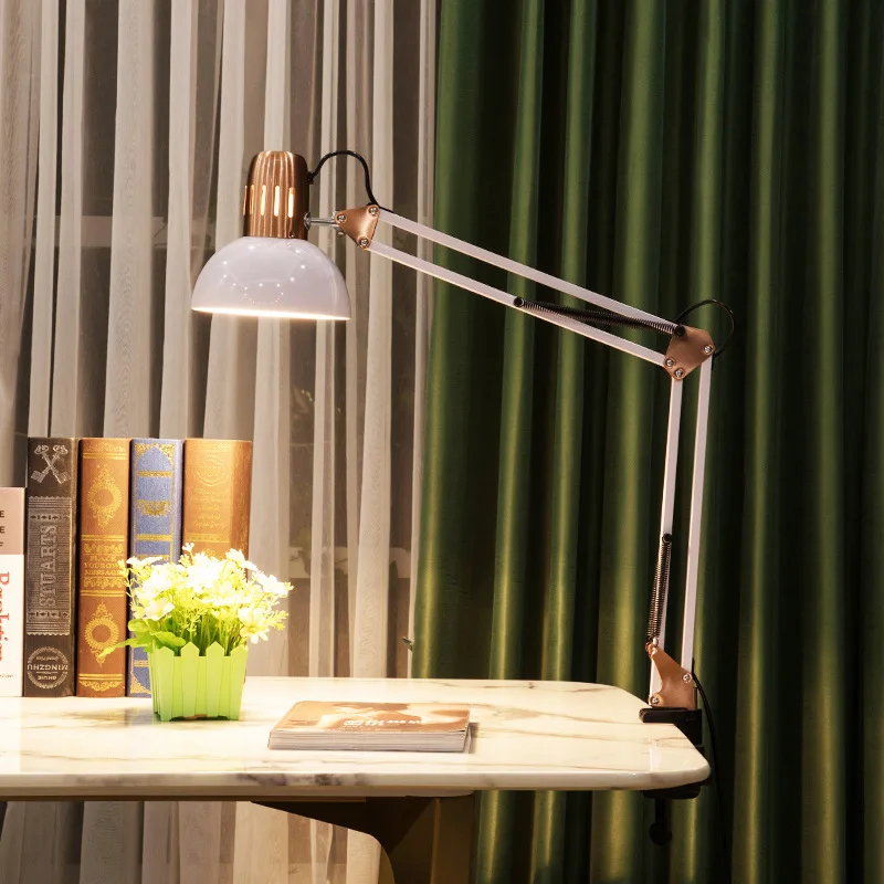 Lampă de birou cu LED-uri de studio Lămpi portabile de epocă cu clemă, carte, citire, pliabil, scriere, corp de iluminat pentru unghii_voghion.com