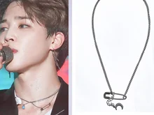 

KPOP Bangtan Boys JIMIN Park Jimin Same Necklace Pin Moon Necklace Couple Gift Men's Pendant New Korean Fashion Gifts Fan