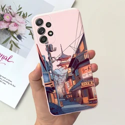 Cute Cartoon Shockproof Soft TPU Phone Case in Pastel Design for Galaxy A52 (Pink 1762)