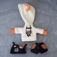 OB11 Doll Cothes Halloween series Set Spliced Long-sleeved Sweater Cute Lightning Cat Hat For Molly GSC YMY P9Body 1/12 UF Doll 1