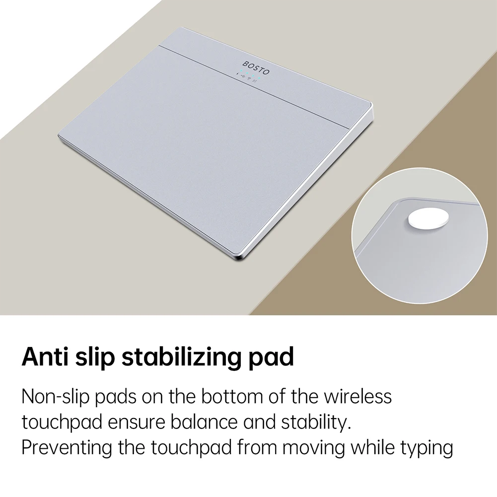 휴대용 터치 패드 멀티 제스처 USB 터치패드 2.4G+블루투스+타입-C 컴퓨터 노트북 PC 노트북용 충전식 인체공학적 마우스