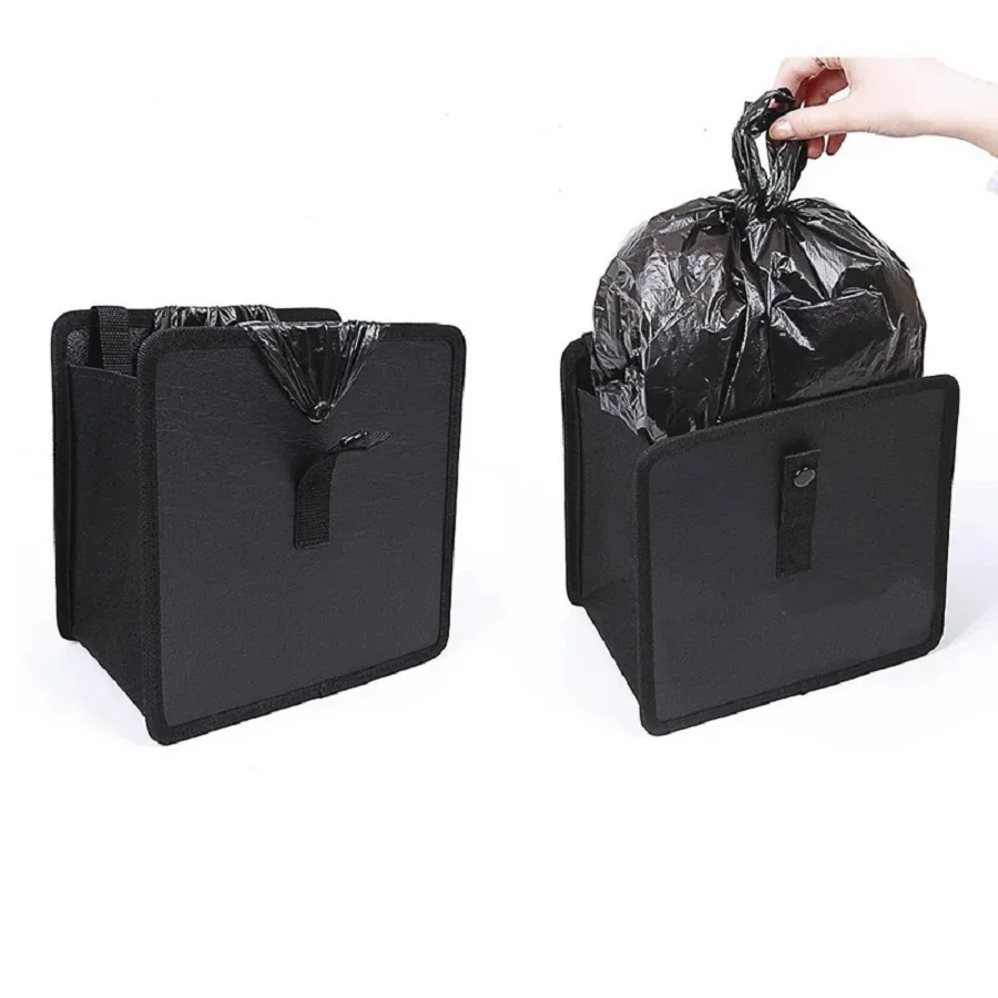 1PC Car Mounted Garbage Bin Portable Hanging Garbage Basket Rear Storage Compartment Waterproof Garbage Bin Storage 